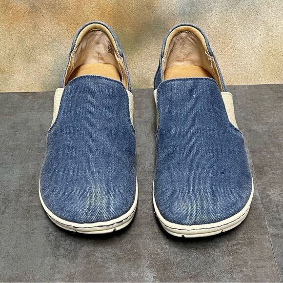 B.O.C. Seaham Blue Women's Flexible Slip On Comfort Sneakers Size 9M - Picture 3 of 15